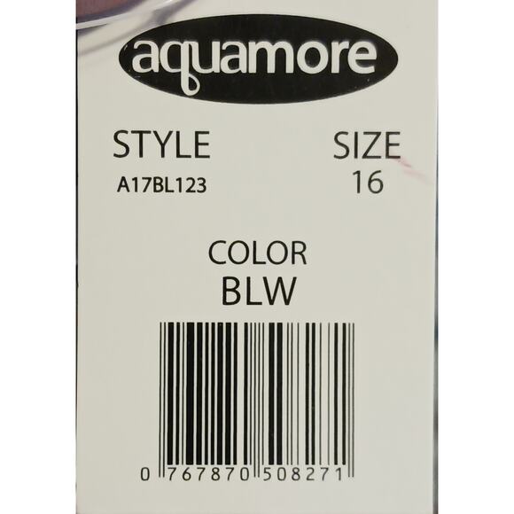 Chlorine Resistant Womens Aquamore Black and White Zip front Tankini Size 16 - Picture 6 of 7